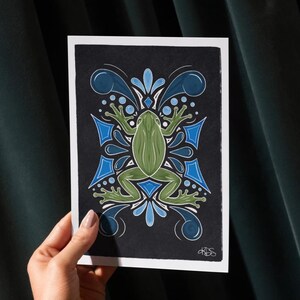 Frog & Puddle Print-Yourself Birthday Card