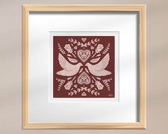 Love Birds Print Physical Copy to be printed and mailed