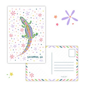 Carte postale en alligator de Savannah, Géorgie en téléchargement numérique