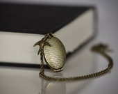 Oval Locket Necklace Bronze Victorian Style Locket Gift for Her Four 4 picture Necklace Personal Jewelry Swallow Bird Antique Style Necklace