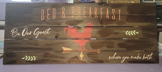 Bed & Breakfast Wooden Sign