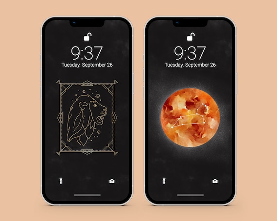 Iphone Wallpaper Leo Phone Wallpaper Minimalist Set of 2 - Etsy Iphone Wallpaper Leo Phone Wallpaper Minimalist Set of 2 - Etsy