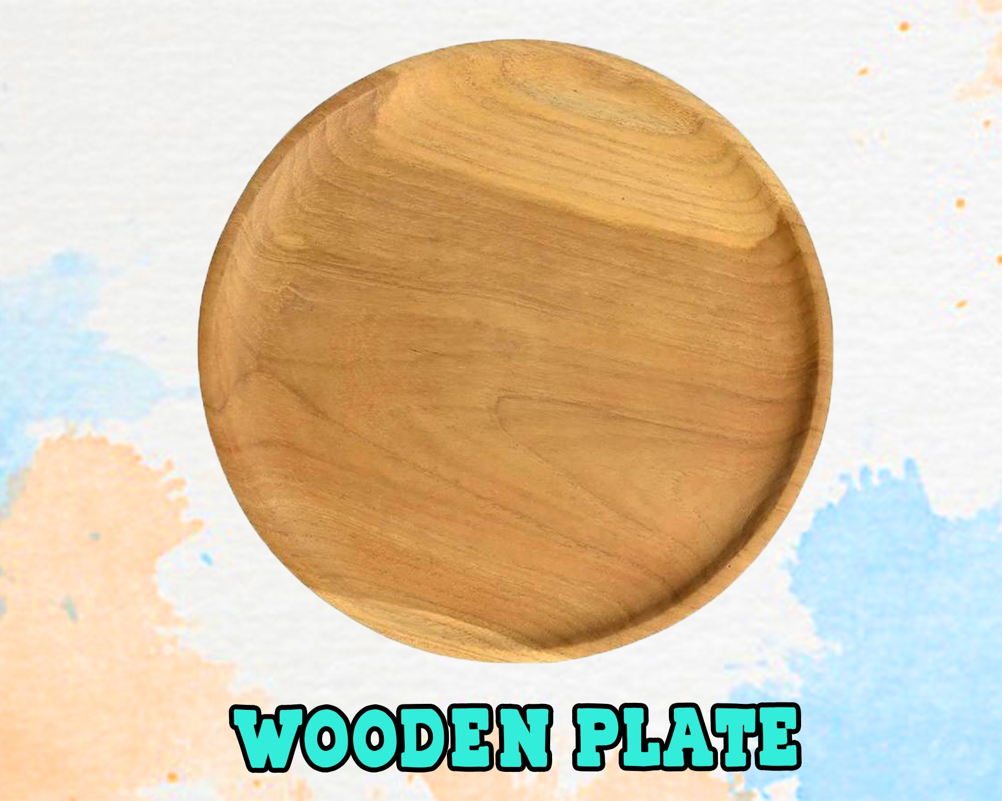 Round plates handmade wooden plates sauce plate dipper Etsy