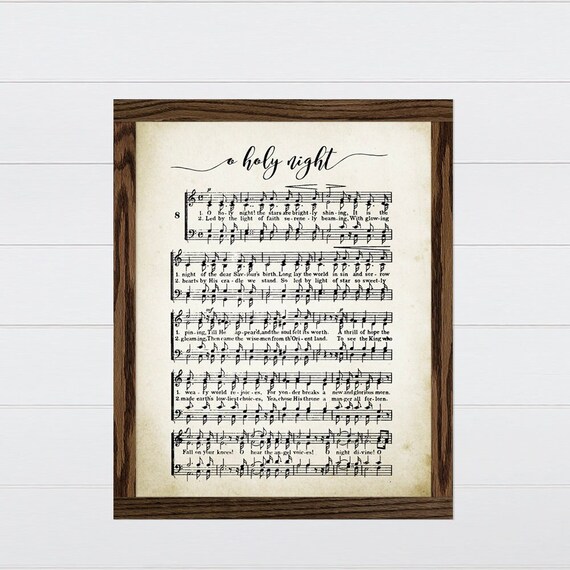 O Holy Night Music Sheet Vintage O Holy Night Music Sheet - Etsy