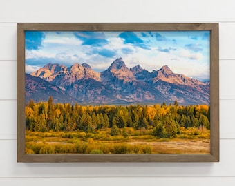 ワイオミング州のウォールアート - ティトン川渓谷 - 川の風景