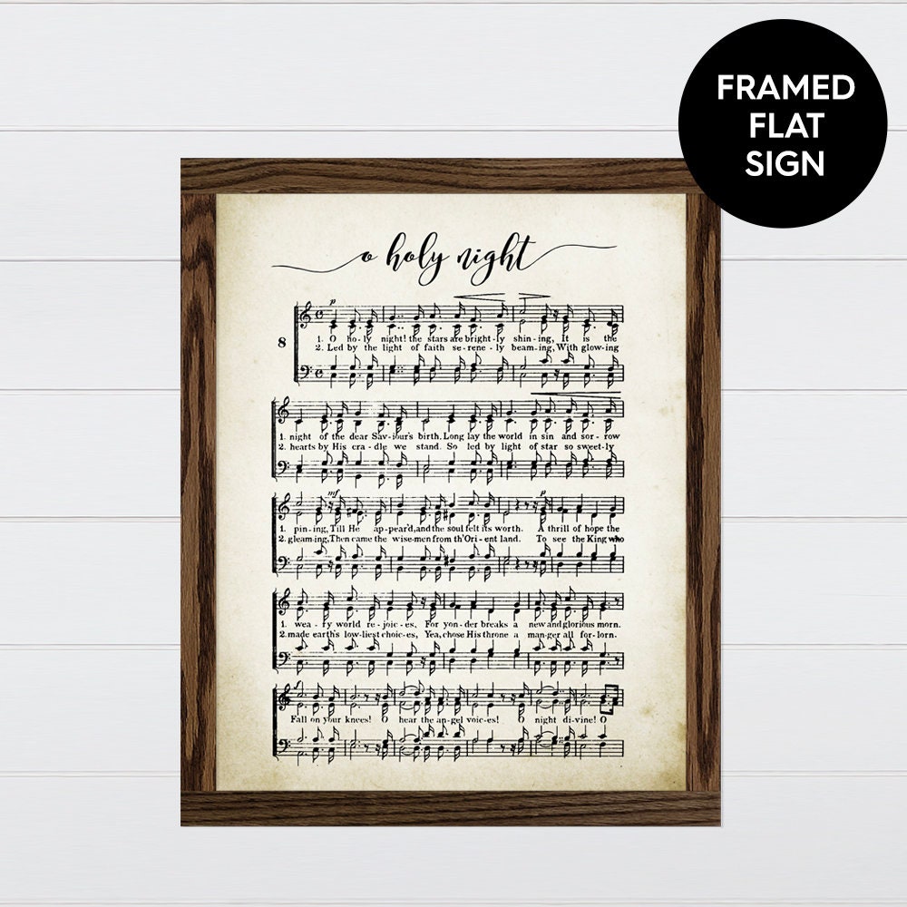O Holy Night Music Sheet Vintage O Holy Night Music Sheet - Etsy