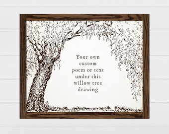 Willow Tree Poem Wall Art - Farmhouse Willow Tree - Custom Farmhouse Poem