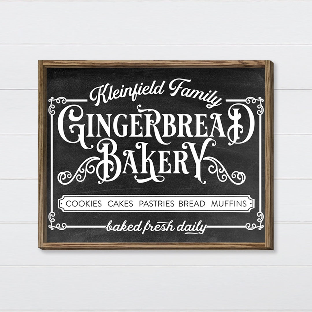 Gingerbread Bakery Sign Farmhouse Custom Holiday Sign - Etsy