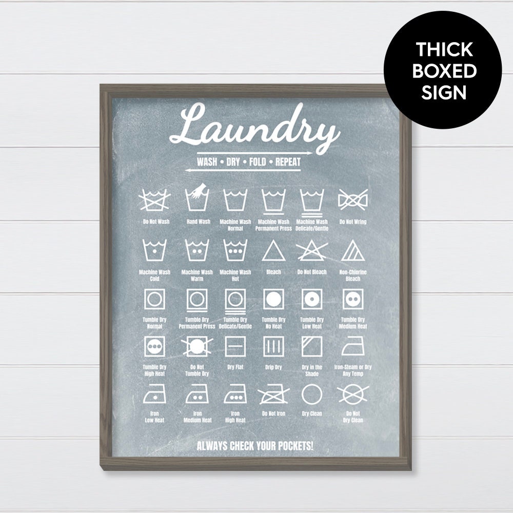 Laundry Guide Wall Art Farmhouse Laundry Room Wall Decor Etsy