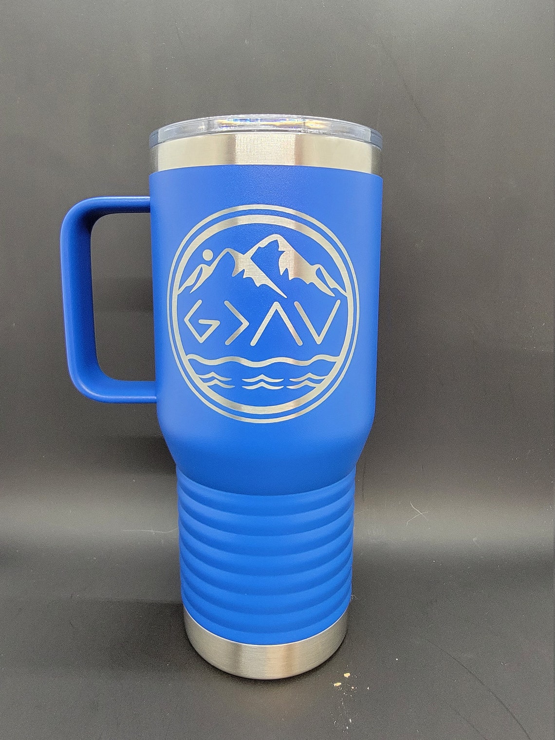 Cutom Polar Camel 20 Oz. Royal Blue Vacuum Insulated Travel Mug With