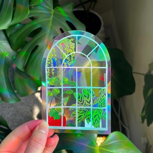Rainbow Maker Suncatcher Sticker ~ Houseplant Window Decal ~ Ethereal Gifts ~ Sun Catcher