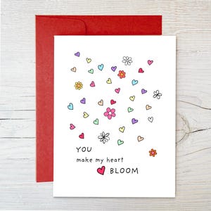 Biglietto di San Valentino piantabile / Biglietto con semi di fiori selvatici / Biglietto di auguri botanico / Biglietto d'amore / Biglietto di amicizia / Biglietto ecologico / Carta riciclata