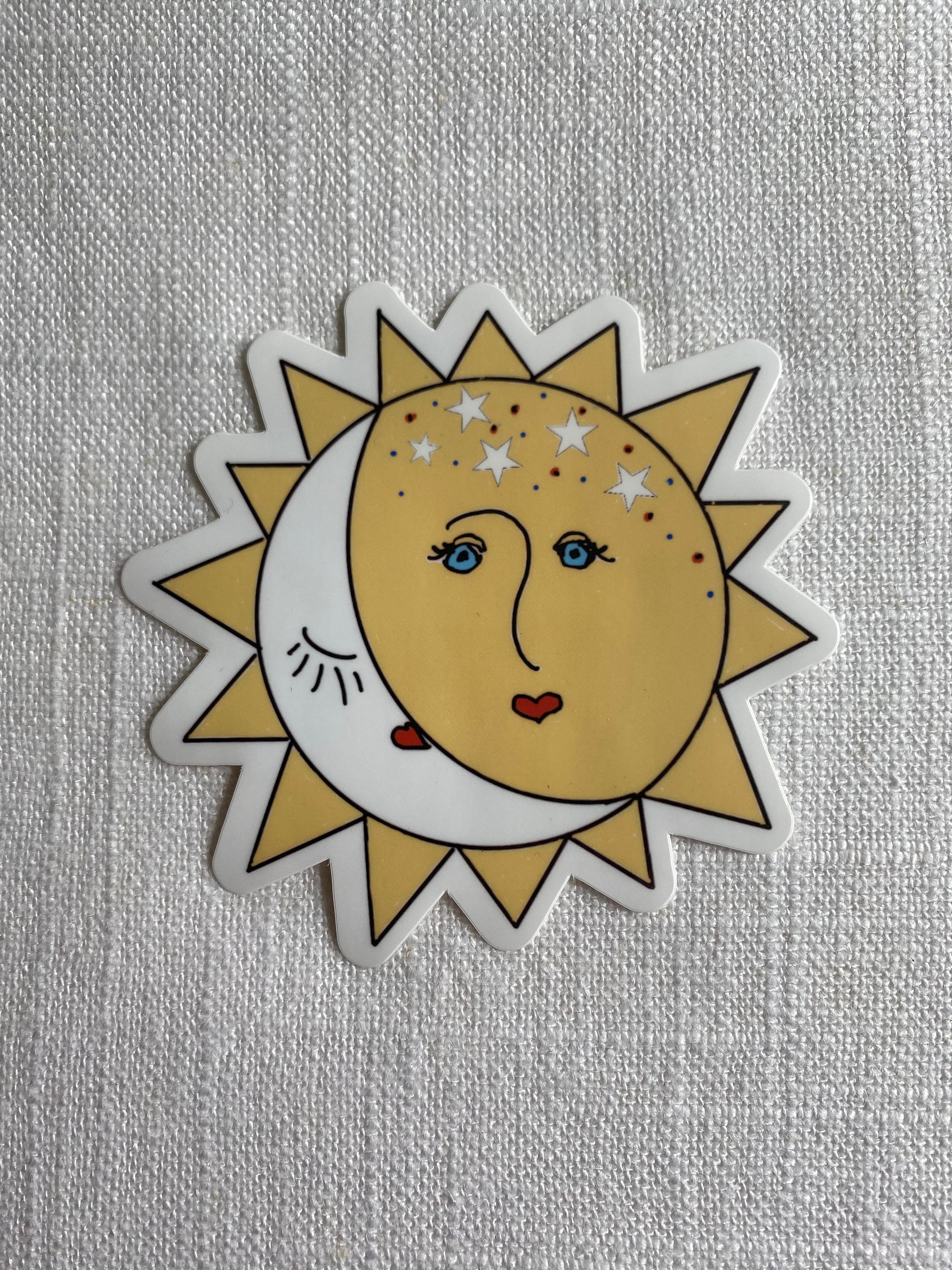 Sun Moon Sticker Waterproof Sticker Celestial Sticker - Etsy UK