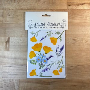 Mohnblume temporäre Tattoos | Blumen Tattoos | Lavendel Tattoo | Feenhaftes Tattoo | Witchy Tattoo | Boho Tattoos | Festival Tattoos