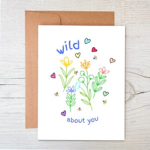 Cartão de Dia dos Namorados Plantável, Cartão de Semente de Flores Silvestres, Cartão de Saudação Botânico, Cartão de Amor, Cartão de Amizade, Ecologicamente Correto Reciclado Sustentável