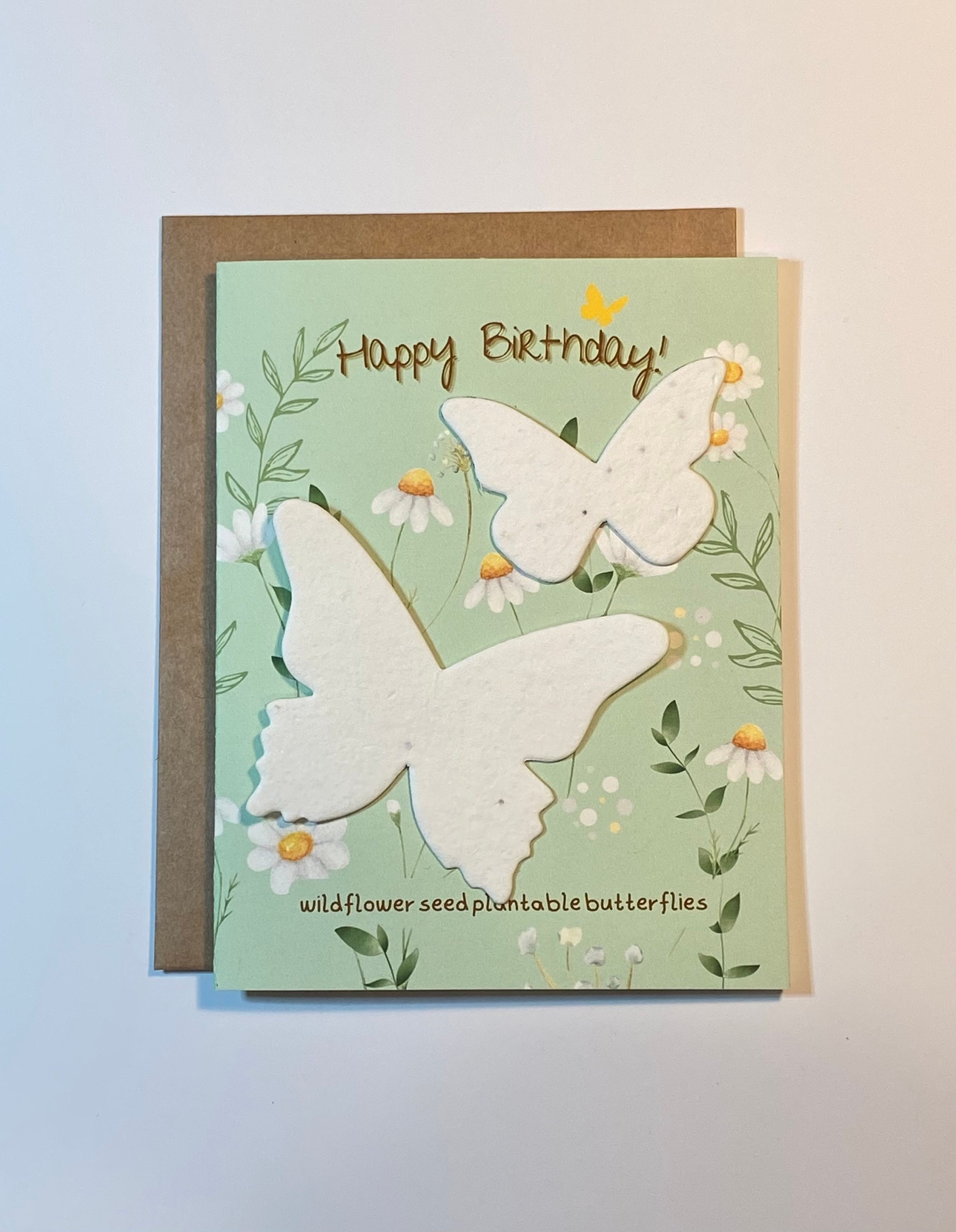 Plantable Butterfly Card: Wildflower Seed Paper, Thinking of You