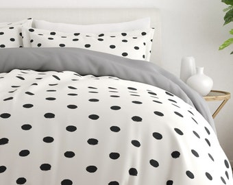 rainbow polka dot comforter