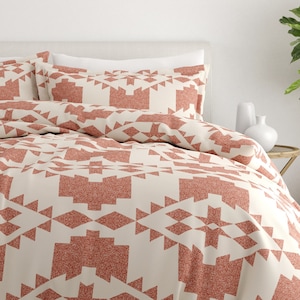 Aztec Bedding - 3 Piece Duvet set in multiple Colors  | King, Queen, Full & Twin Sizes | Perfect for Aztec Decor | Cozy Polyester Microfiber