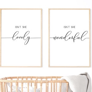 Mailed print &quot;Isn&#39;t She Lovely Isn&#39;t She Wonderful&quot; art set, high-quality prints. 21x28, 18x24, 12x16, 8x10