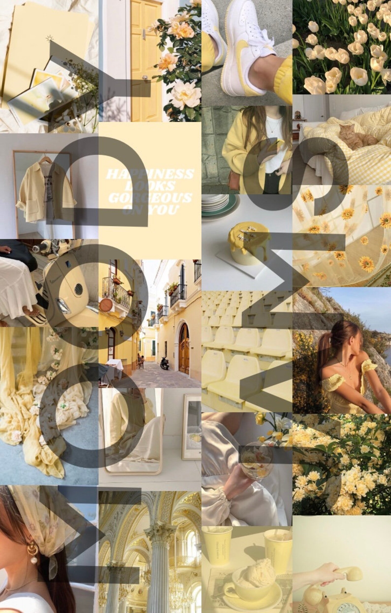 Pastel Yellow Mood Board/Picture Pack Etsy