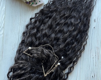 Synthetic crochet dreads extensions | Dark brown dread | Сurly brown dreadlocks | Natural curly dreadlock | Wavy dreadlock extensions DDP