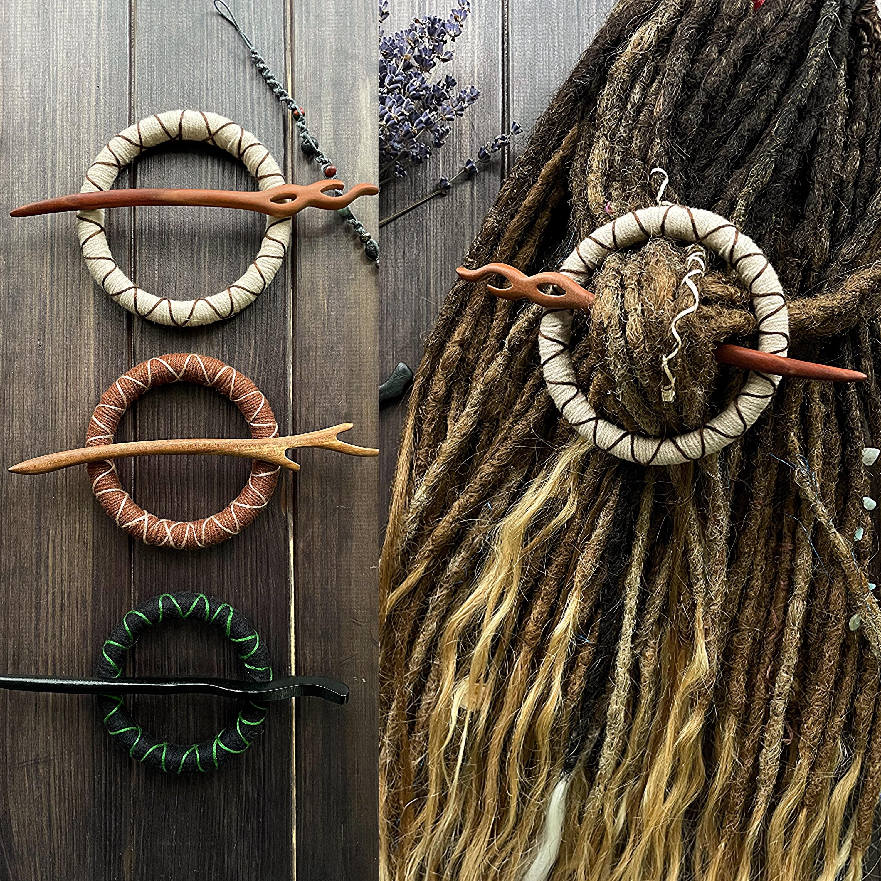 Wooden Hair Pin for Dreadlocks | Boho Hair Stick | Handmade  display picture 3