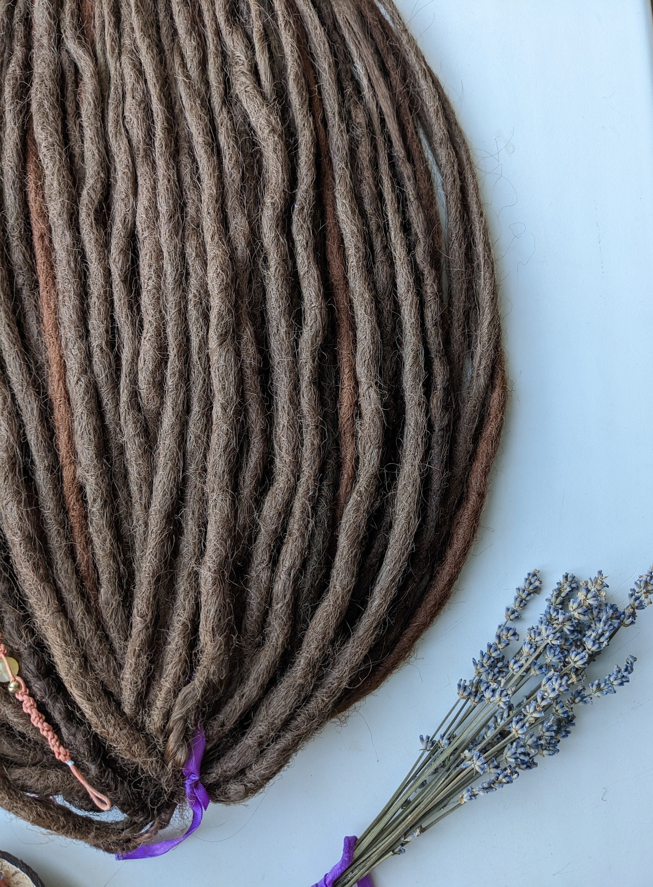 Brown Dreadlocks Set of Natural Look Fake Dreadlocks Extensions ...