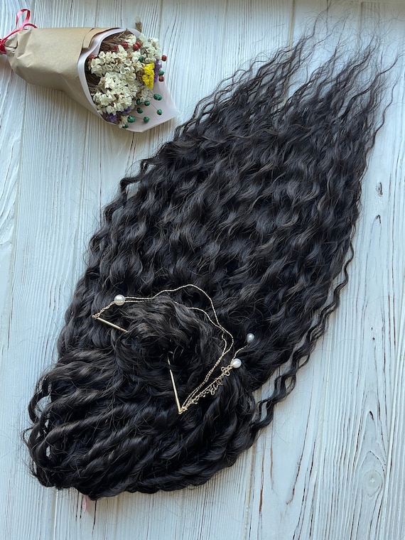 Synthetic crochet dreads extensions | Dark brown dread | Сurly brown dreadlocks | Natural curly dreadlock | Wavy dreadlock extensions DDP