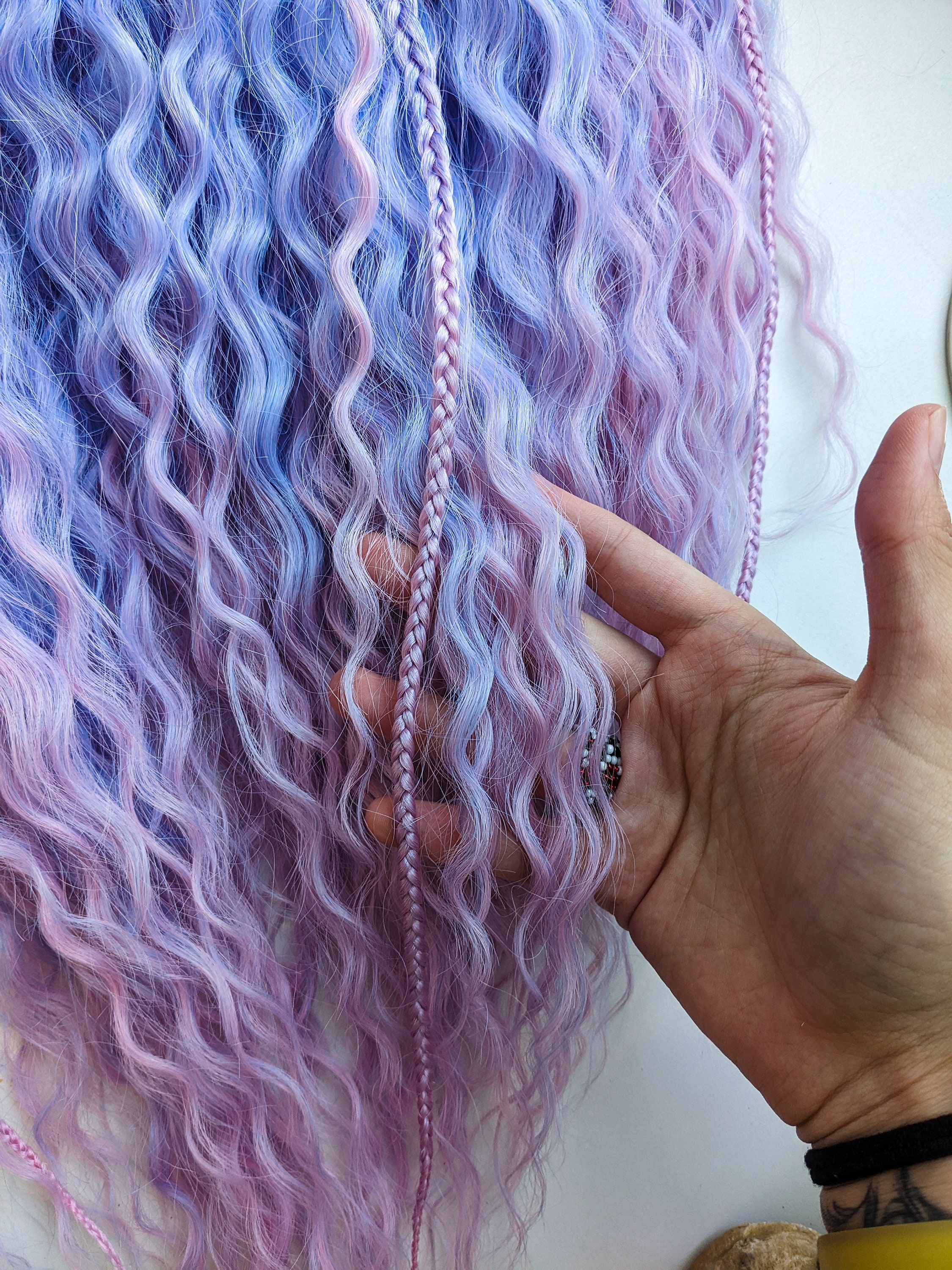 Purple Ombre Curly Dreads: Synthetic Crochet Braid Extensions - Etsy, image size:2250x3000