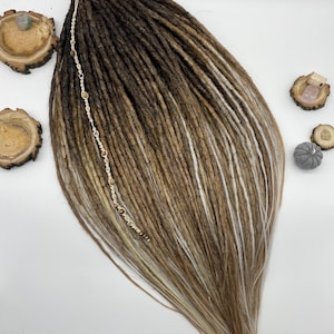 Dreadlock extension | Crochet synthetic dread | Ombre mix dreads | Brown and blond locks | Full set dread | Boho style dread | thin DE SE