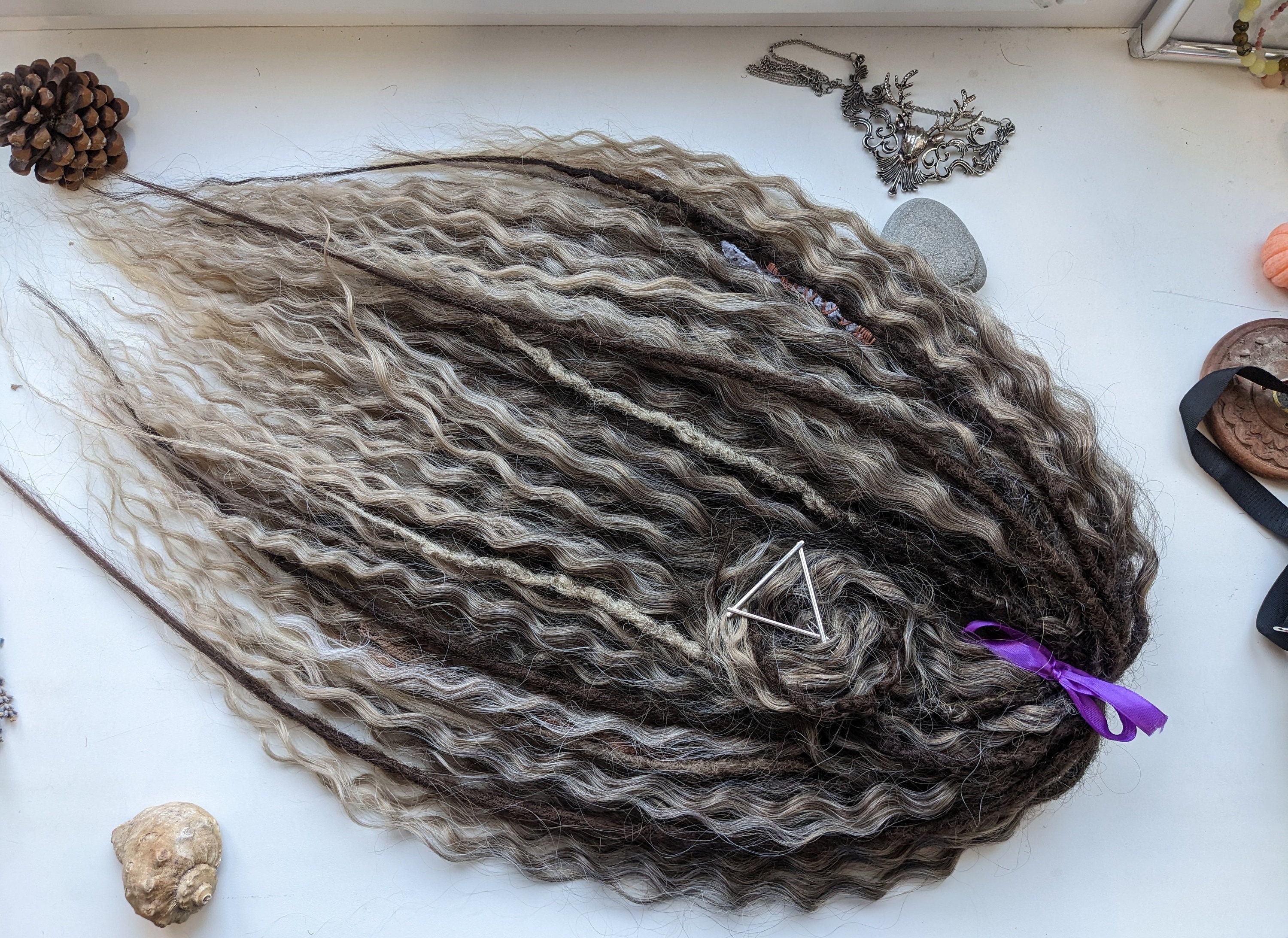 Synthetic crochet dreads extensions | Dark brown to cold brown dreadlocks | Сurly brown dreadlocks Natural curly dreadlocks Dreadlocks ombre