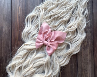 Curly blonde dreads Wavy dreadlock extensions White crochet dreadlocks Boho de dreads Cool blonde dreadlocks Double ended dreads DE curly