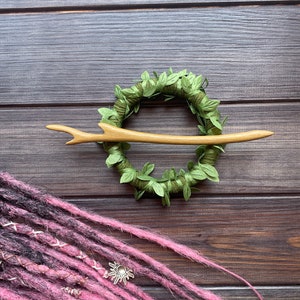 Dreadlock ring barrette | Dreadlock ornaments | Dreads decoration | Hippie style | Hand made hair pin | Wood hair jewellery