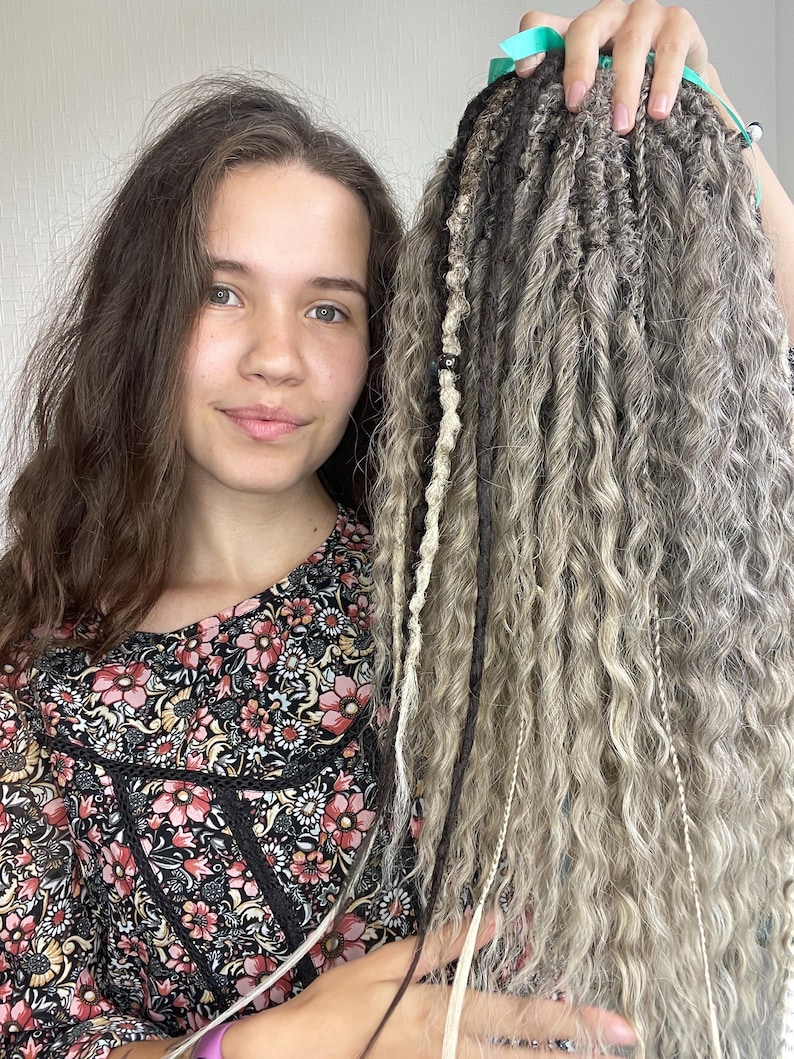Сurly Brown Dreadlocks | Synthetic Crochet Dreads Extensions | Brown ...