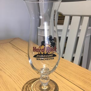 Collectable Hard Rock Cafe Hurricane Cocktail Glass - Manchester