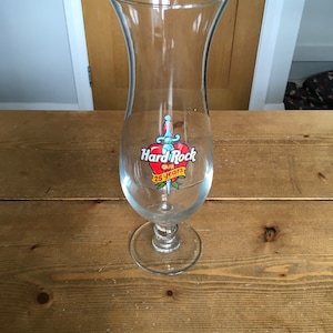 Collectable Hard Rock Cafe Hurricane Cocktail Glass - 25 Years