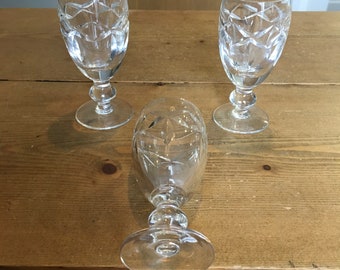 Four Waterford Crystal Sherry Glasses in Kerry Pattern