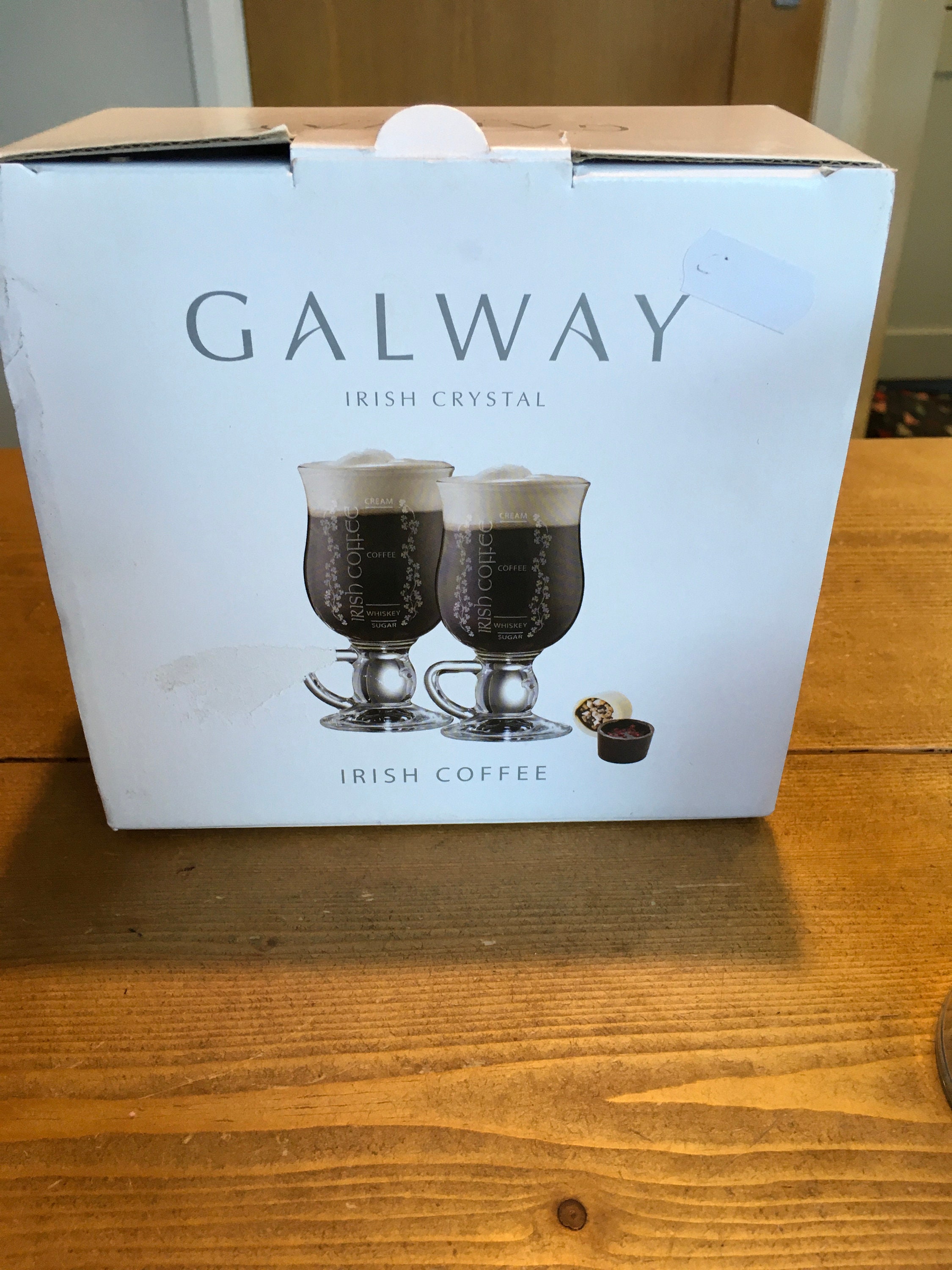 Pair of Galway Crystal Irish Coffee Glasses, New in Box Etsy