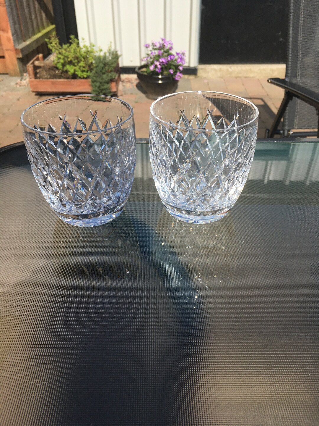 Two Waterford Crystal Whisky Tumblers in Alana Pattern Etsy