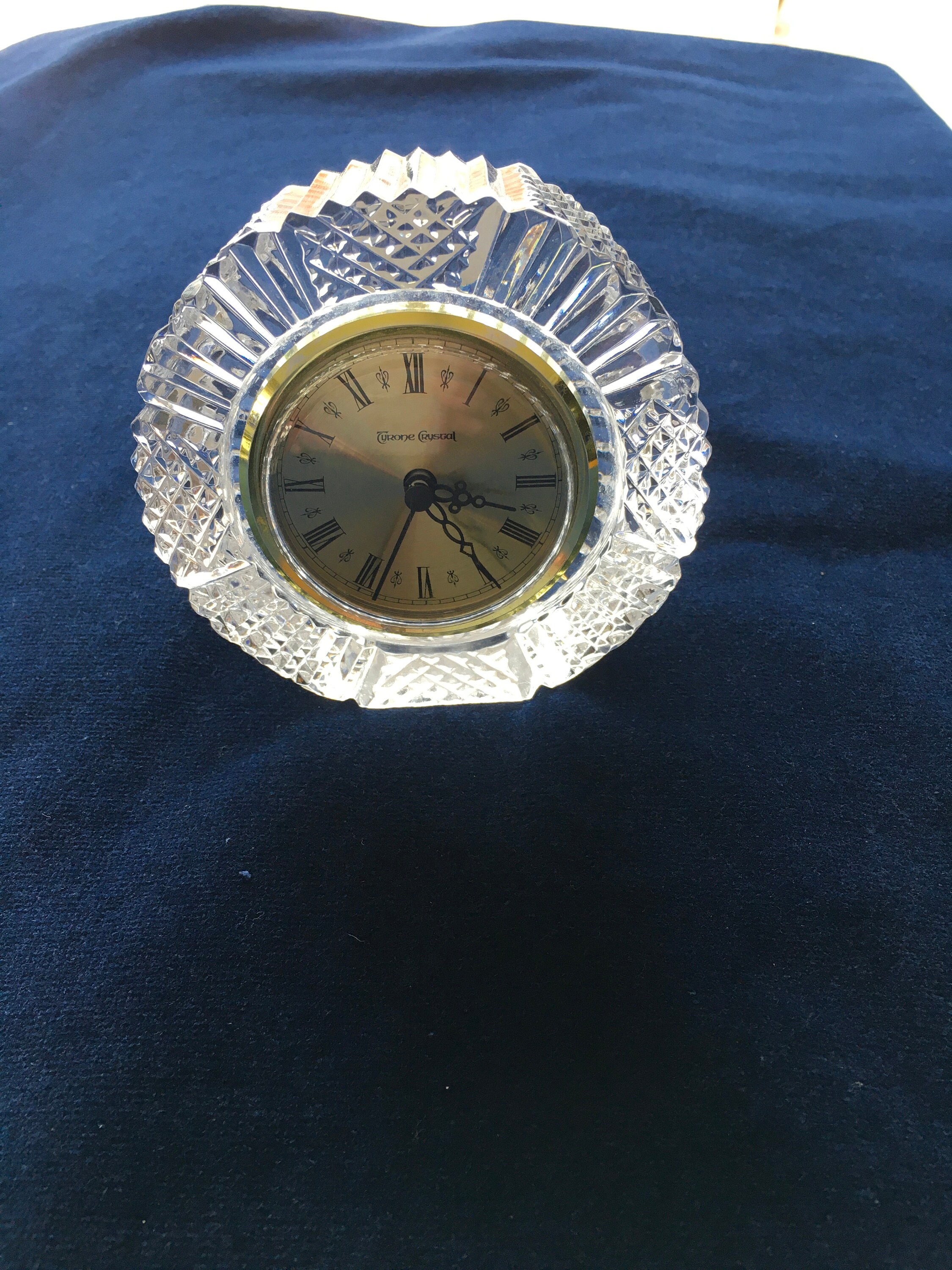 Tyrone Crystal Drumreagh Mantel Clock Etsy