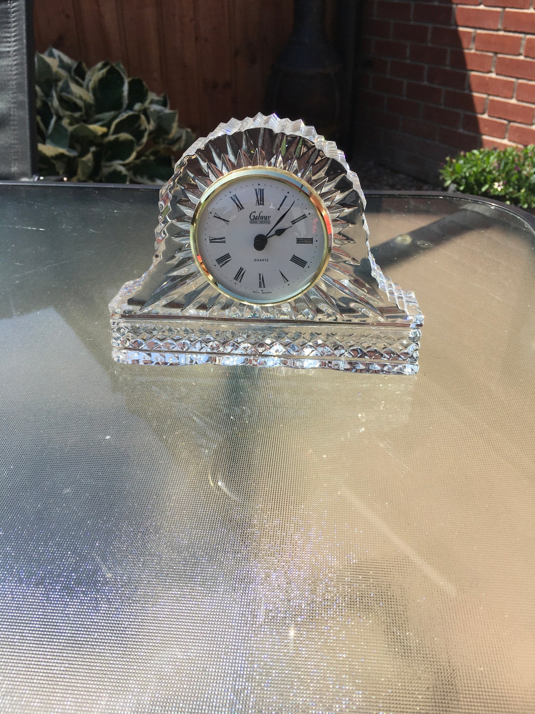 Galway Crystal Quart Mantel Clock Etsy Australia