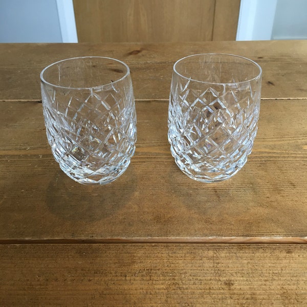 Two Waterford Crystal Whiskey Tumblers