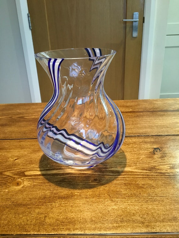 Home Décor Vases A lovely blue Caithness glass flower vase etna.com.pe