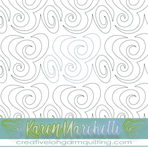 swirl whirl longarm quilting digital design pattern edge to edge e2e panto pantograph computerized continuous line all over machine quilt