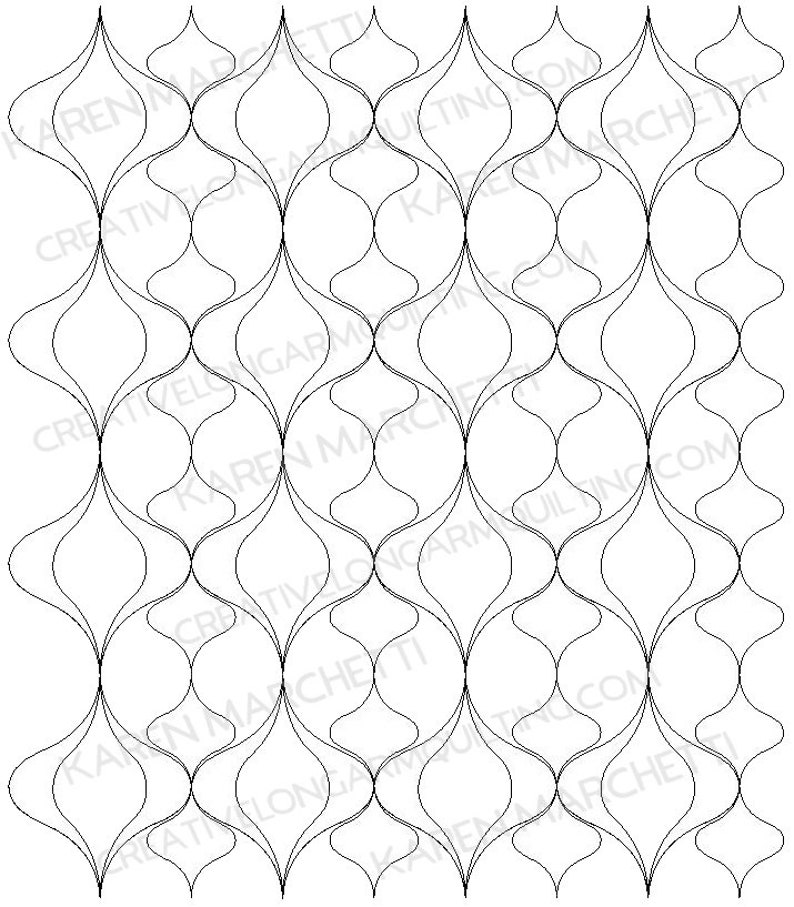 Ogee 4 Longarm Quilting Digital Pattern for Edge to Edge and Etsy