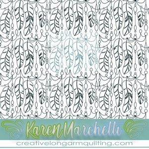 boho dreams longarm quilting digital design pattern edge to edge e2e panto pantograph computerized continuous line all over machine quilt