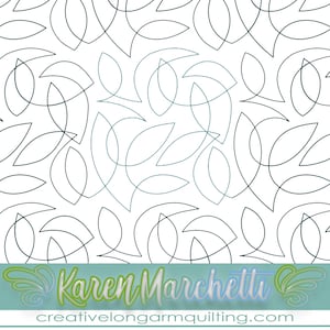 leafy meander longarm quilting digital design pattern edge to edge e2e panto pantograph computerized continuous line all over machine quilt