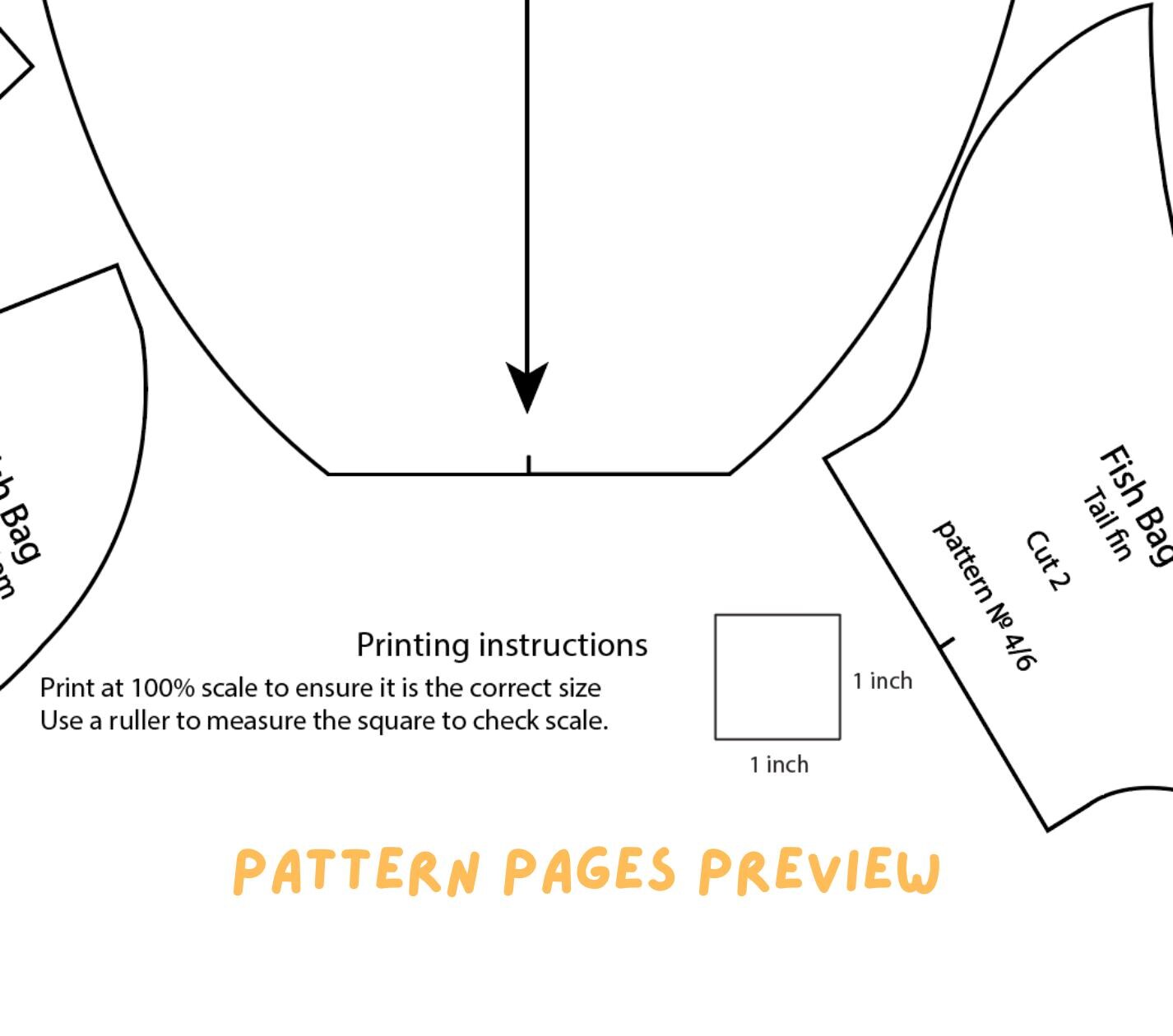 Fish Drawstring Bag Sewing Pattern | Beginner DIY Fabric Project (PDF ...