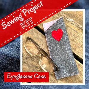 Eyeglasses Case Sewing Kit-Make your own-Beginner Sewing project-Ages 5 & up