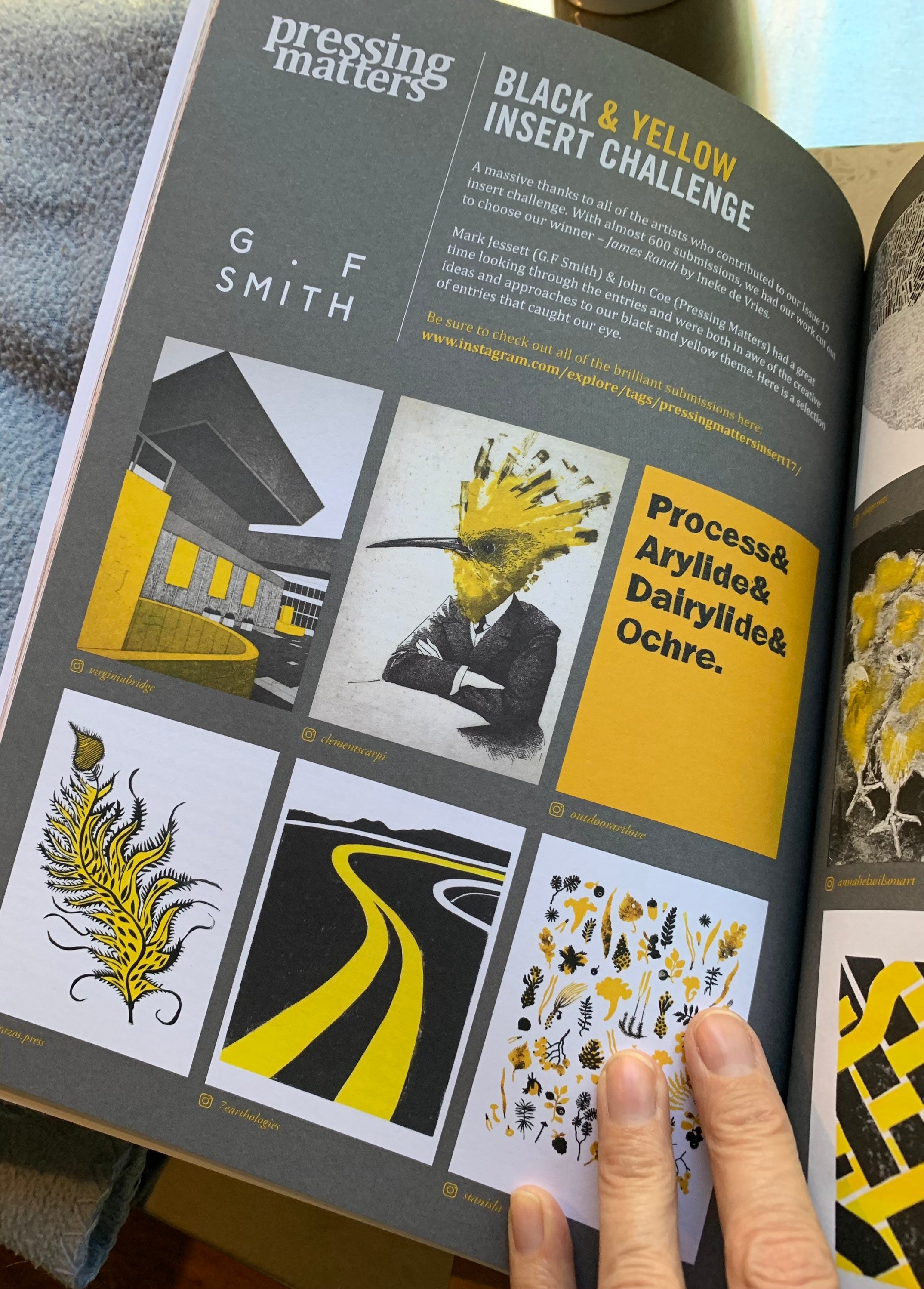 The Road Lino Print Black And Yellow Print Industrial Art Travel